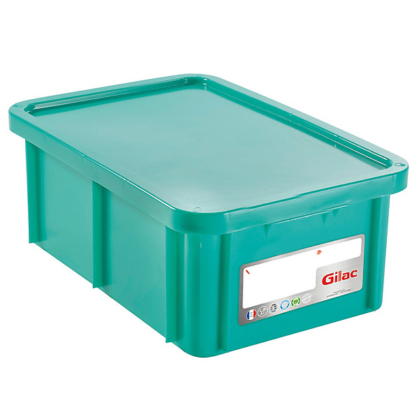 Bac vert HACCP avec couvercle 35 L Gilac