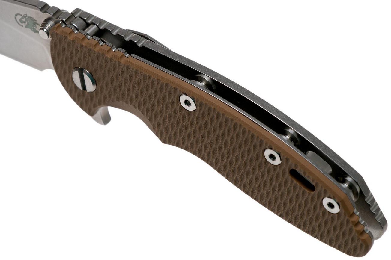 Rick Hinderer XM18 3,5” 20CV Slicer, Coyote G10 zakmes