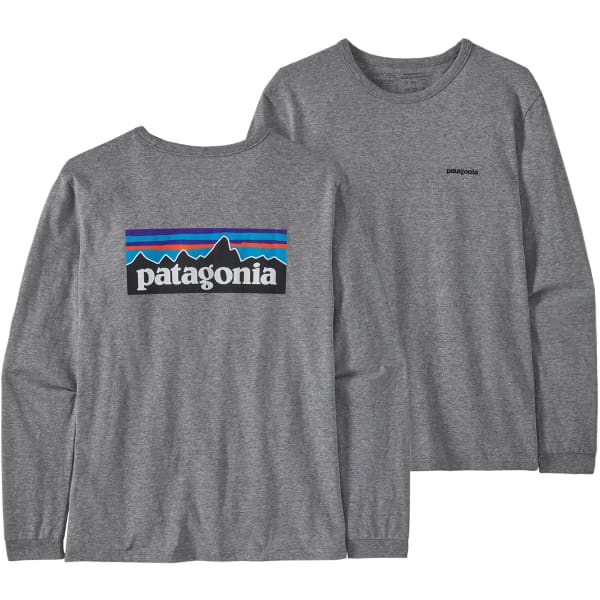 T-shirt randonnée PATAGONIA W'S L/S P-6 LOGO RESPONSIBILI-TEE GRAVEL HEATHER