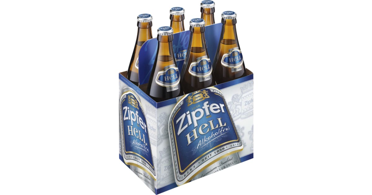 Zipfer Hell alkoholfrei Tray 6x 0,5 Liter (Mehrweg)