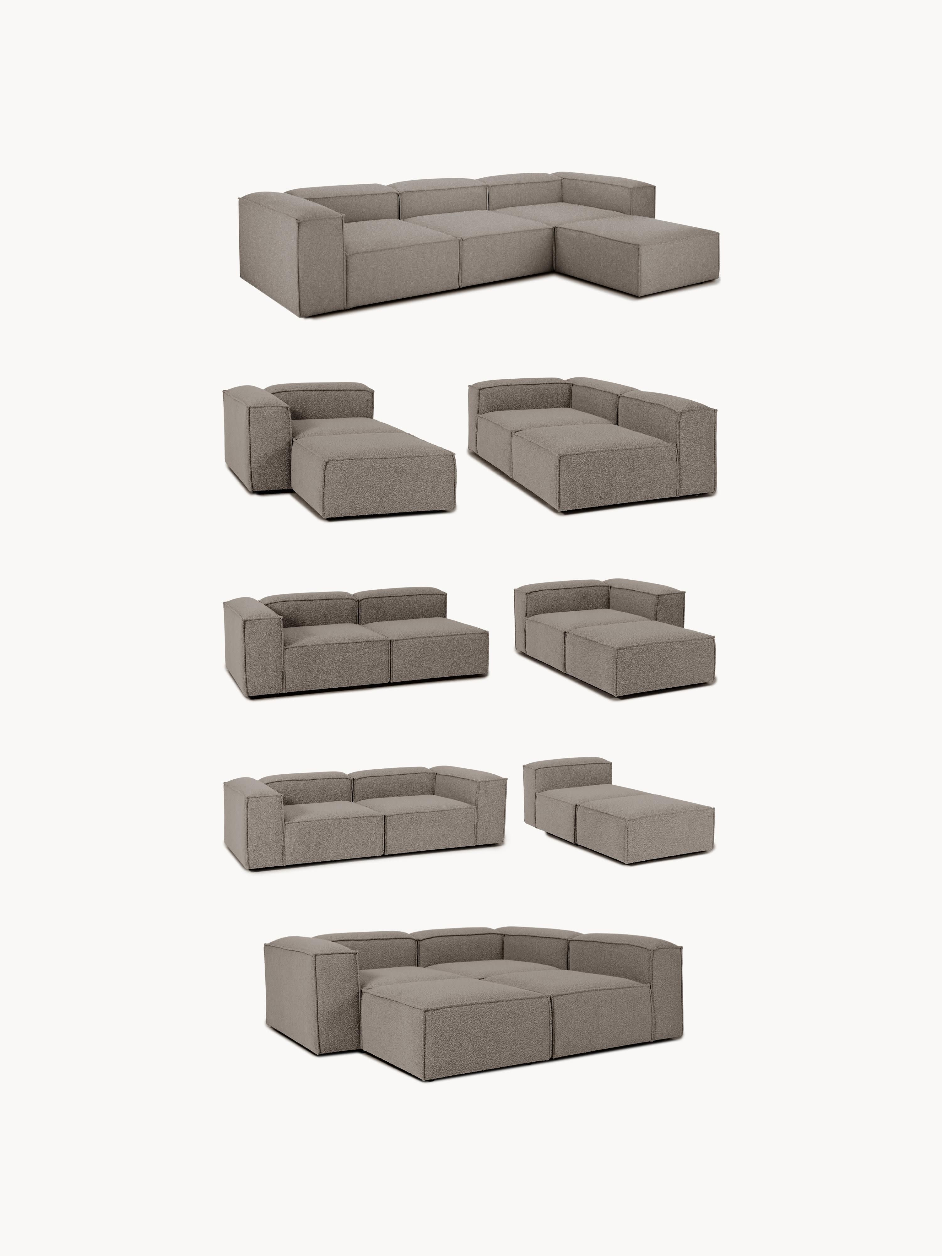Bouclé modulaire hoekbank Lennon (4-zits)