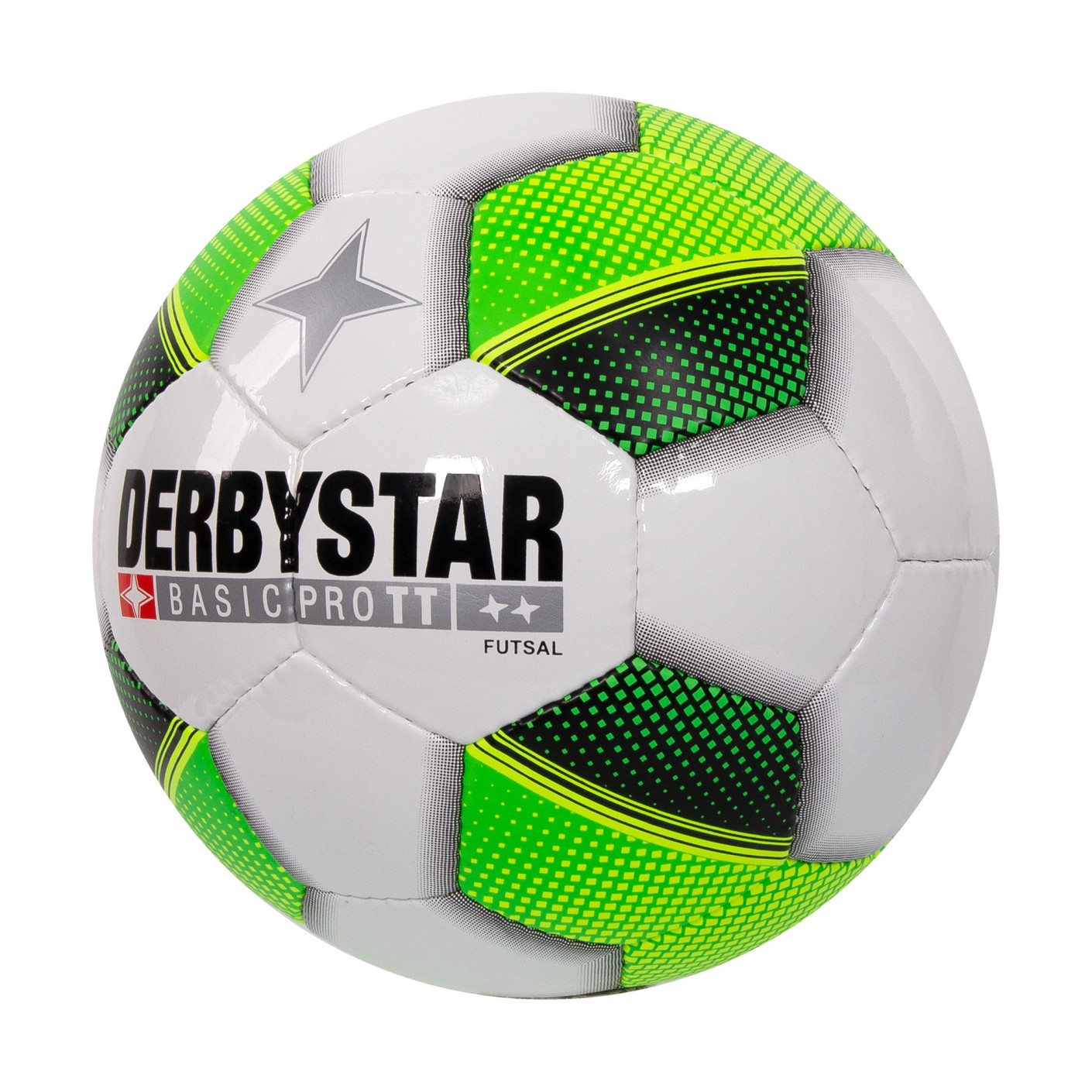 Derbystar Futsal Basic Pro TT Zaalvoetbal Maat 4 Wit Groen Zwart