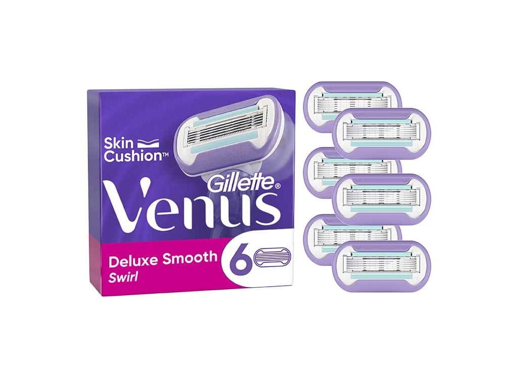 RECARGAS LÂMINAS GILLETTE VENUS DELUXE SMOOTH SWIRL 6UN