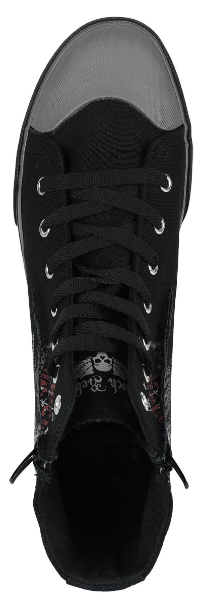 Skeleton Nun - Basketsz Zippées | Rock Rebel by EMP Baskets hautes