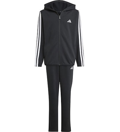 adidas Performance Sweatset - J 3S FT TS - Black/White