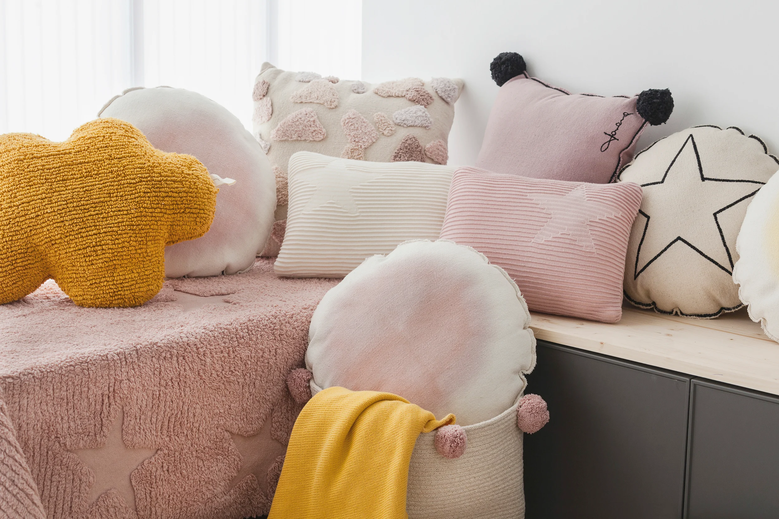 NUAGE - Coussin en coton | Doré