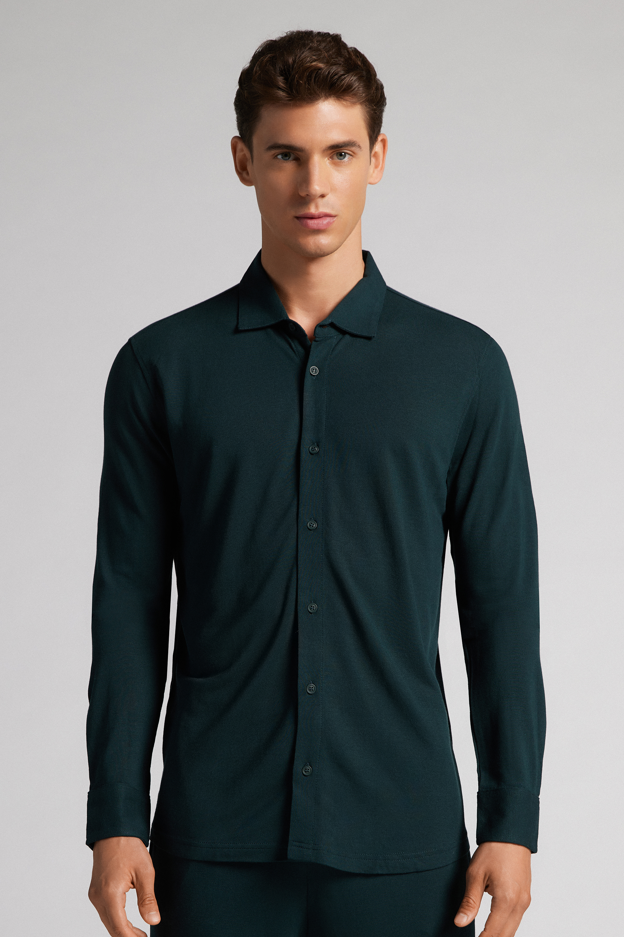 Camisa Piqué de Modal e Seda