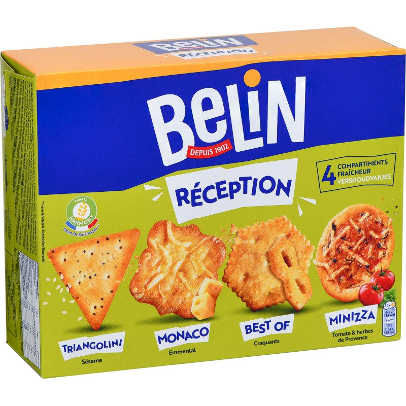 Assortiment de biscuits apéritif Réception Belin - Boîte de 400 g