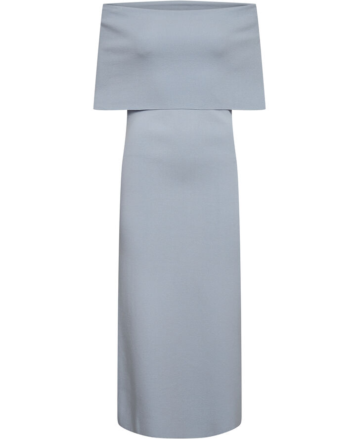 Filippa K Off Shoulder Dress Mist blue