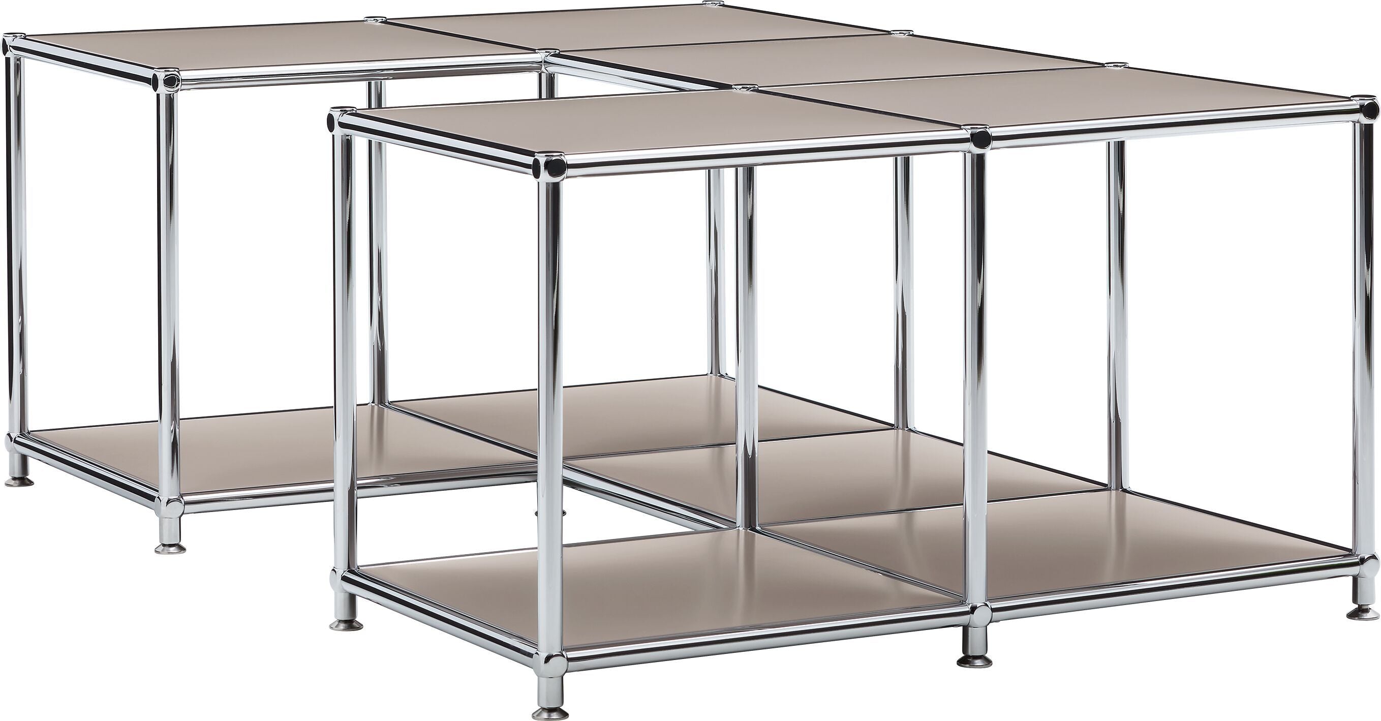 FLEXCUBE Salontisch - Taupe / B: 114.5 cm x T: 77.5 cm x H: 42.5 cm