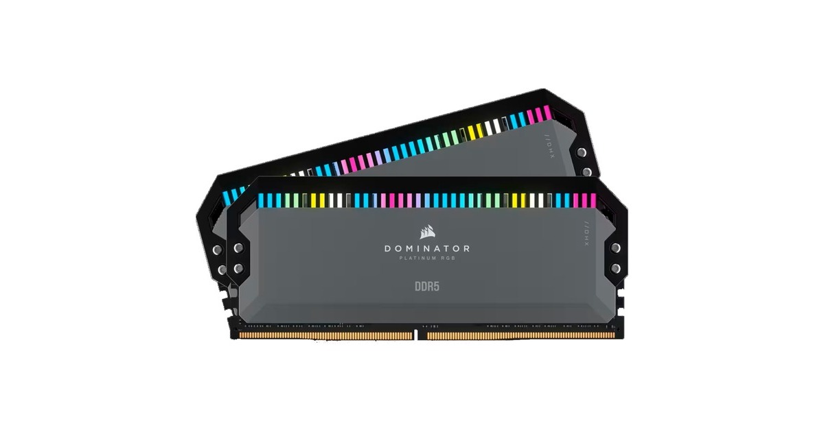 Corsair32 GB DDR5-6000 Kit werkgeheugen  (Zwart, CMT32GX5M2B6000Z30K, Dominator Platinium RGB, EXPO)