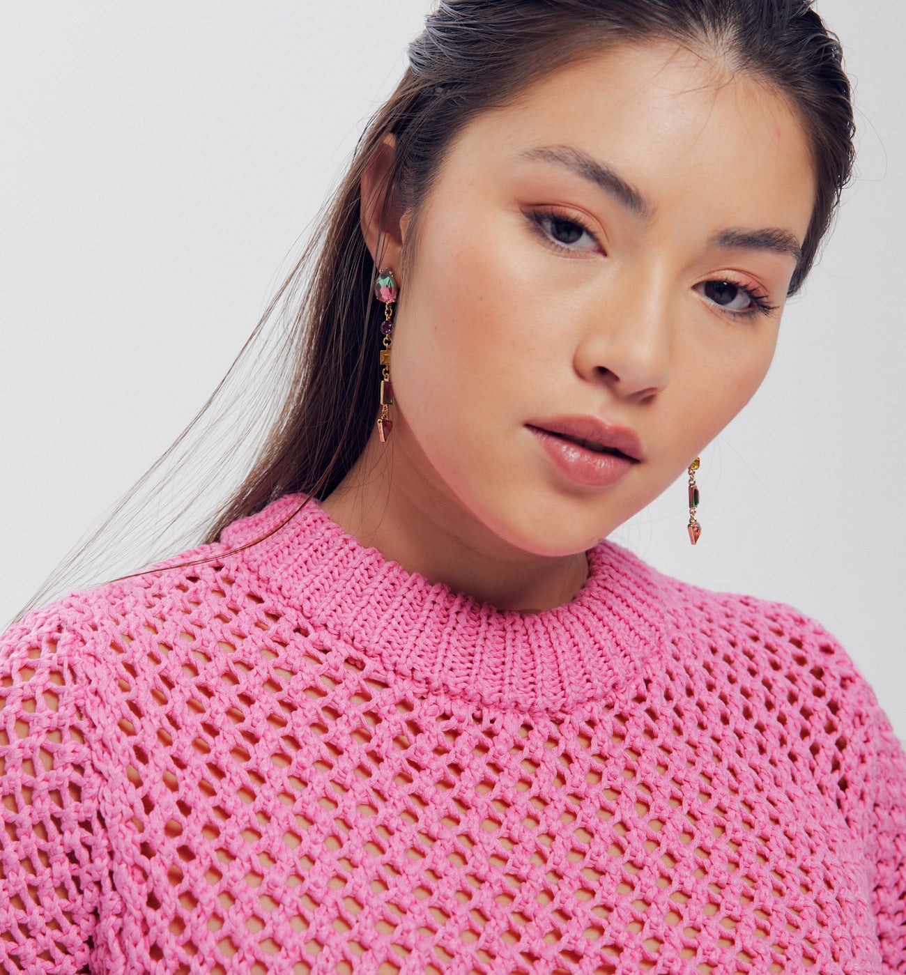 Pull filet Femme - Rose