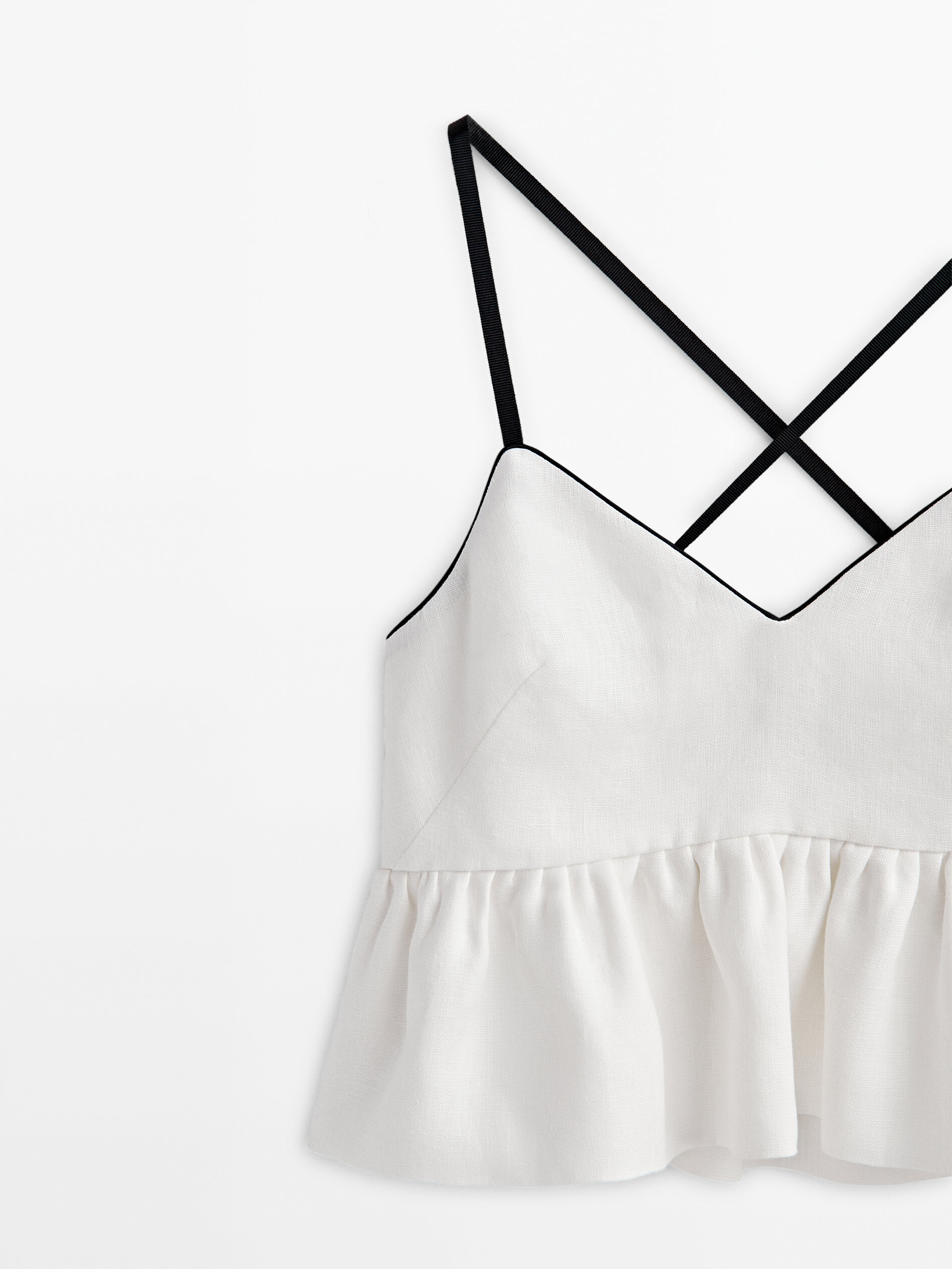 Topo peplum em linóleo - Studio - BLANCO