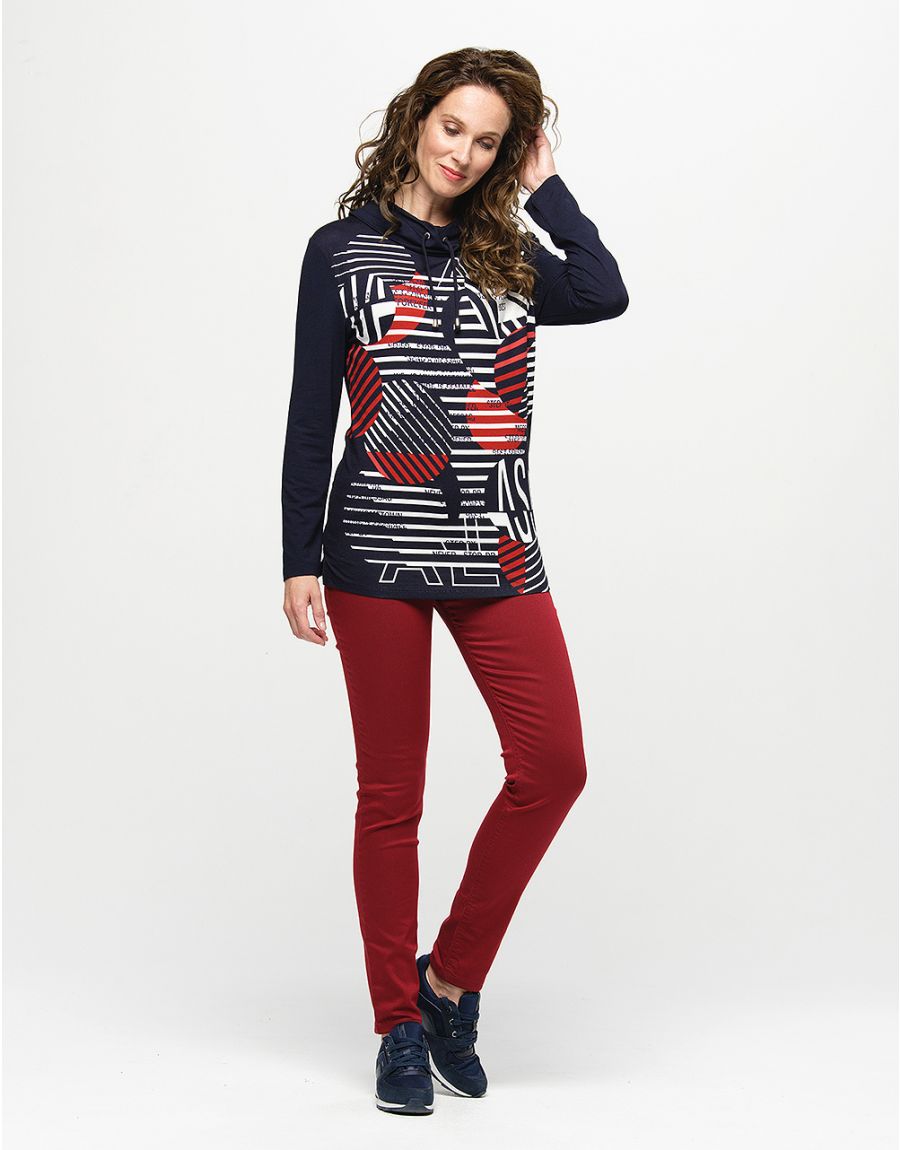 Pantalon slim rouge