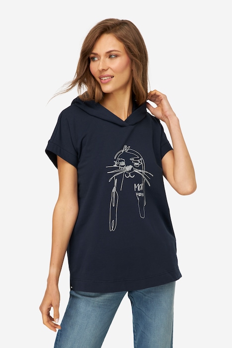 Hoodie, Robben-Print, Kapuze, OEKO-TEX