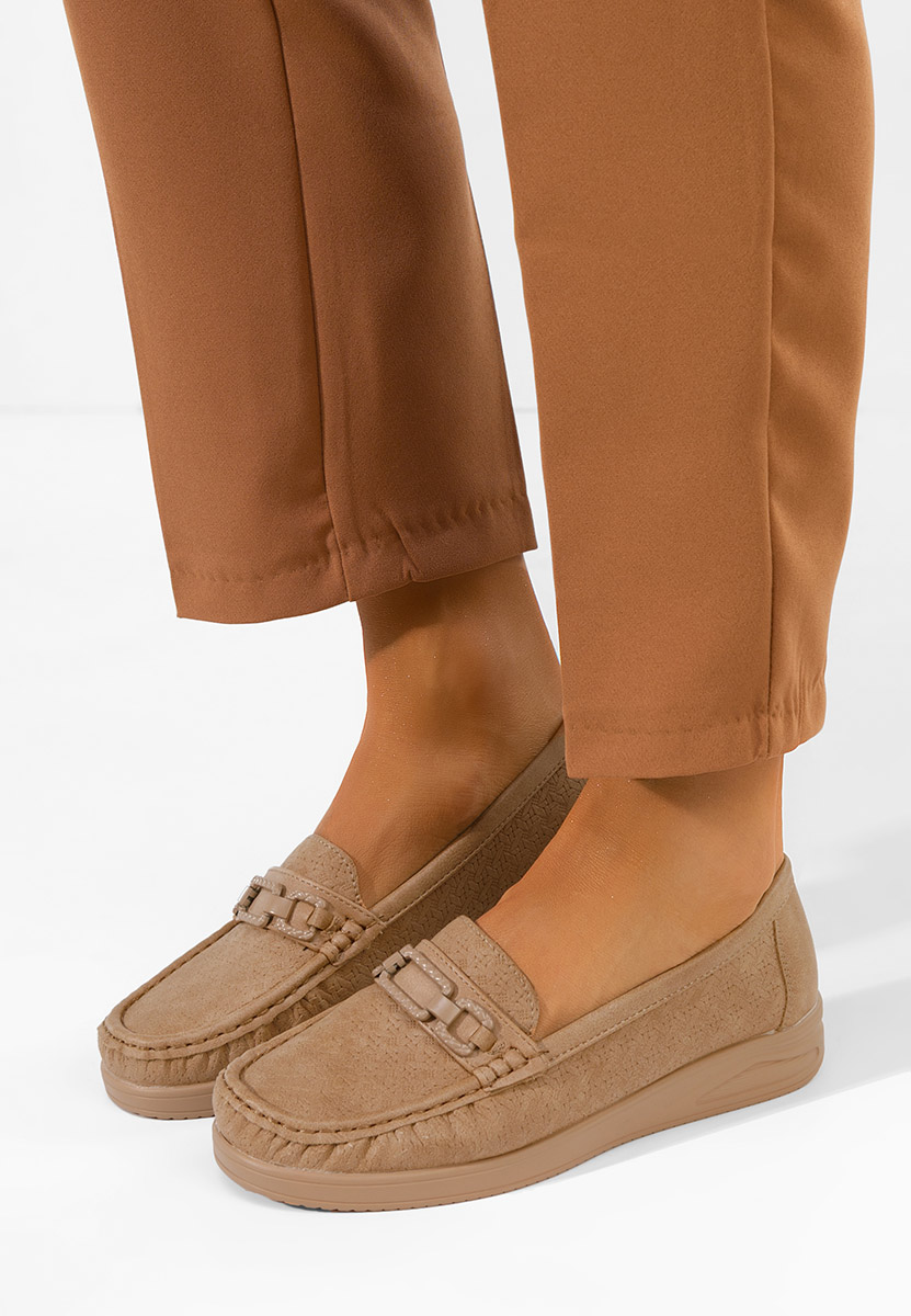Mocassins femme kaki Ansleya