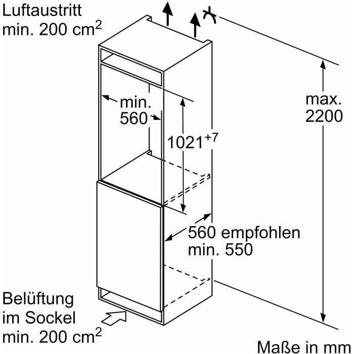 Siemens Einbau-Kühlautomat KI32LADD1