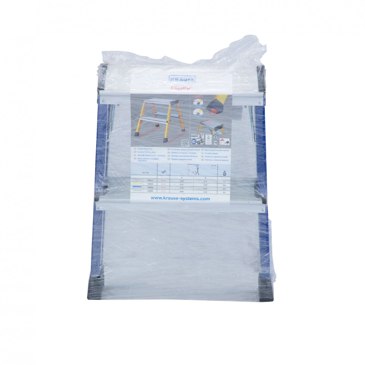 Krause Rolly Opvouwbare Trapkruk Blauw 2x2 Treden