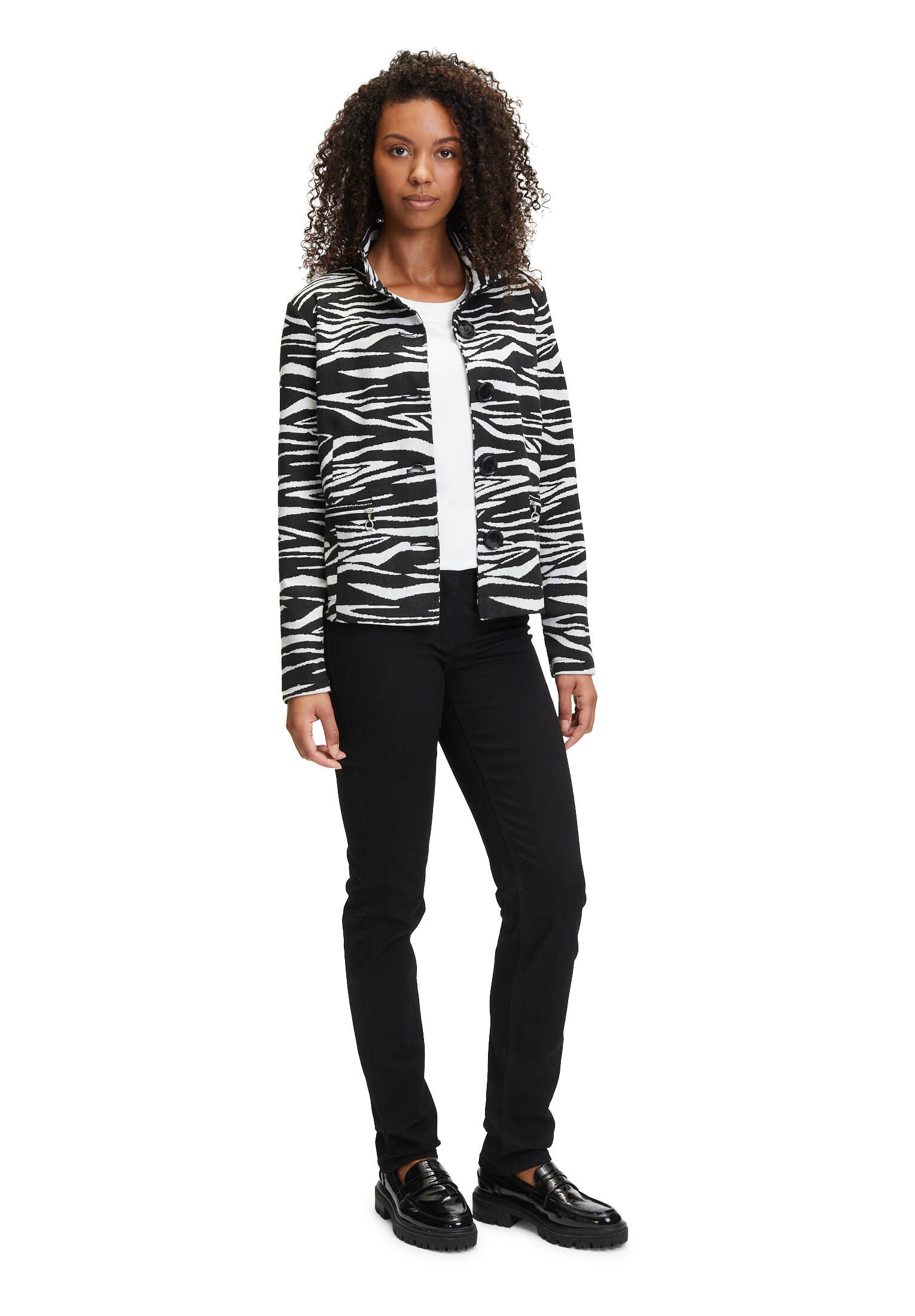 Betty Barclay| Damen Sweatjacke mit Stehkragen