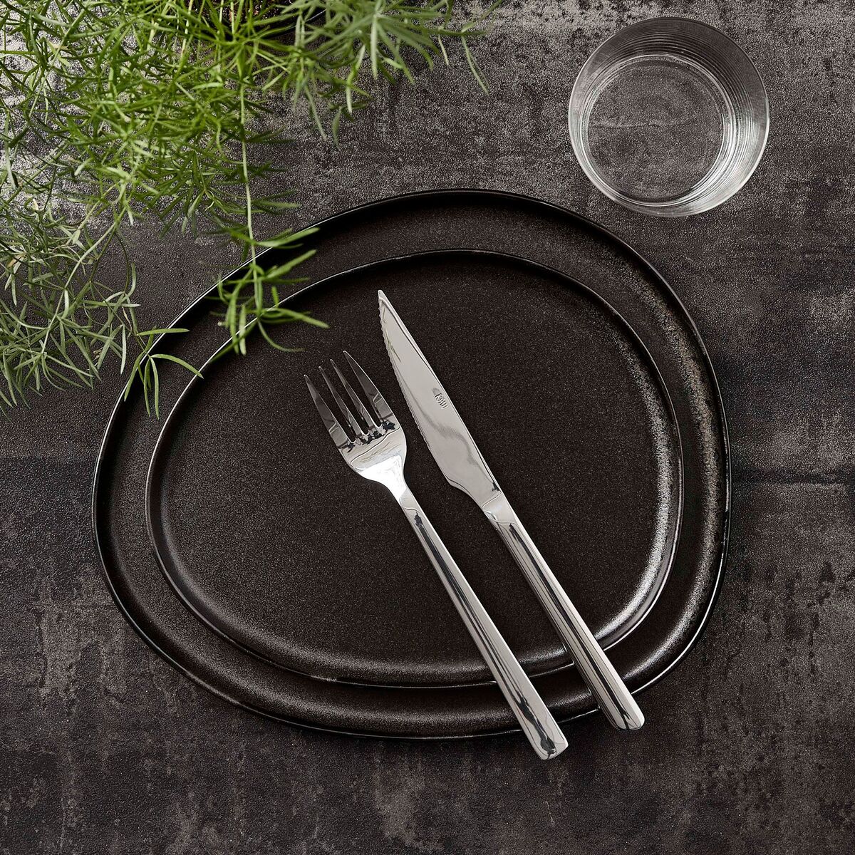 RAW Organic middagstallerken, 29x25 cm, titanium black