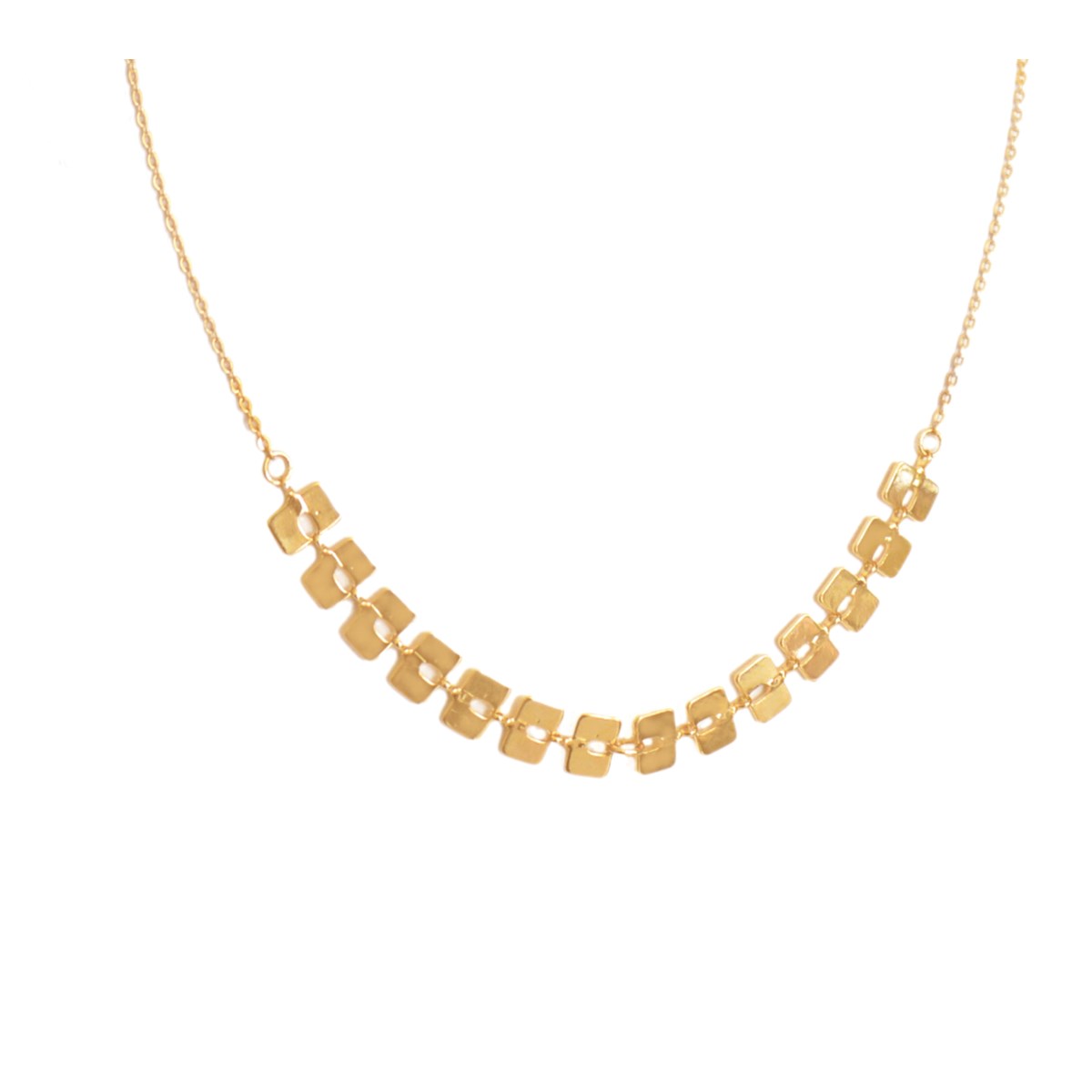 Collier délicat ras du cou chaîne fantaisie-doré à l 'or fin