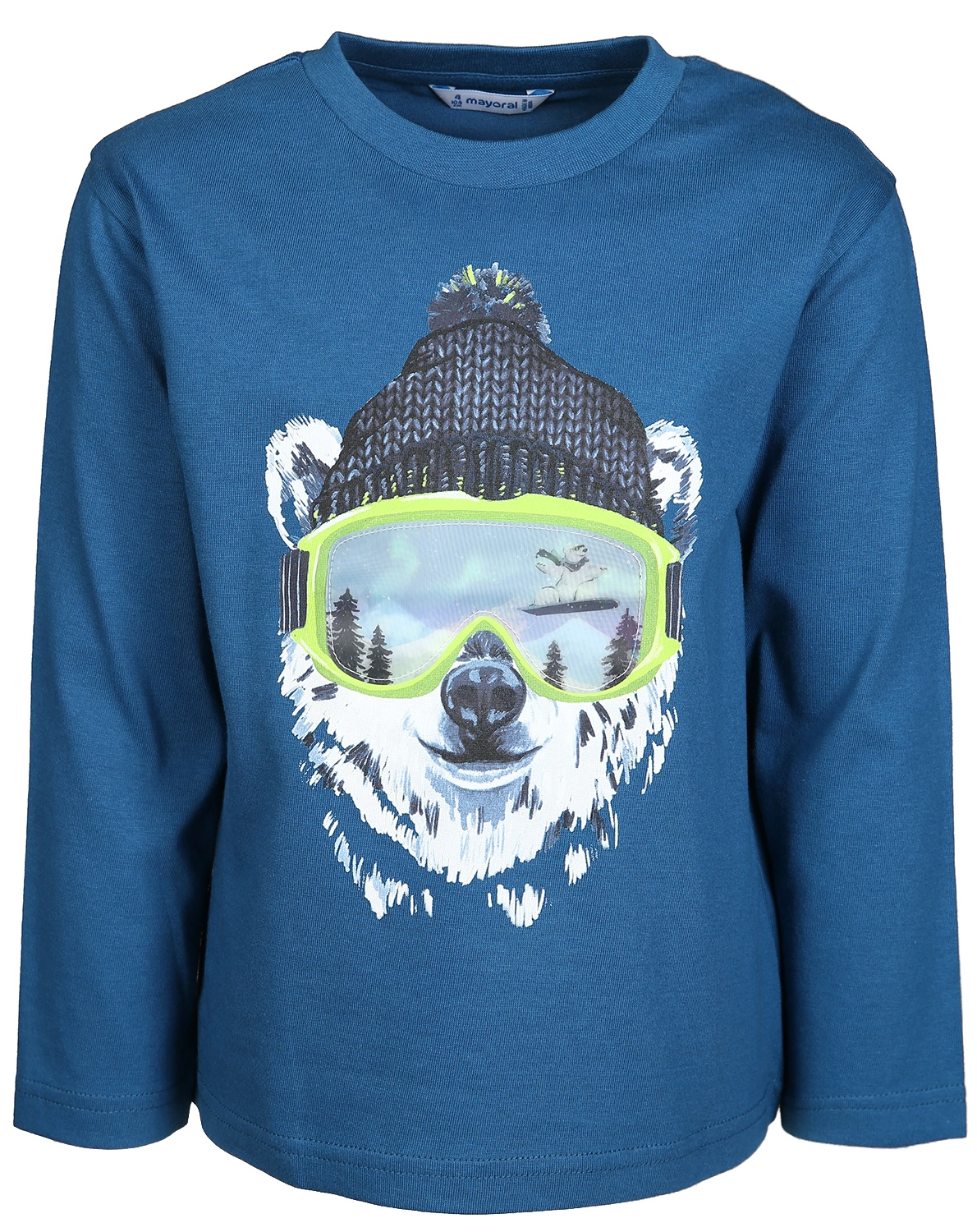 Langarm-Shirt BEAR GOGGLES in atlantik