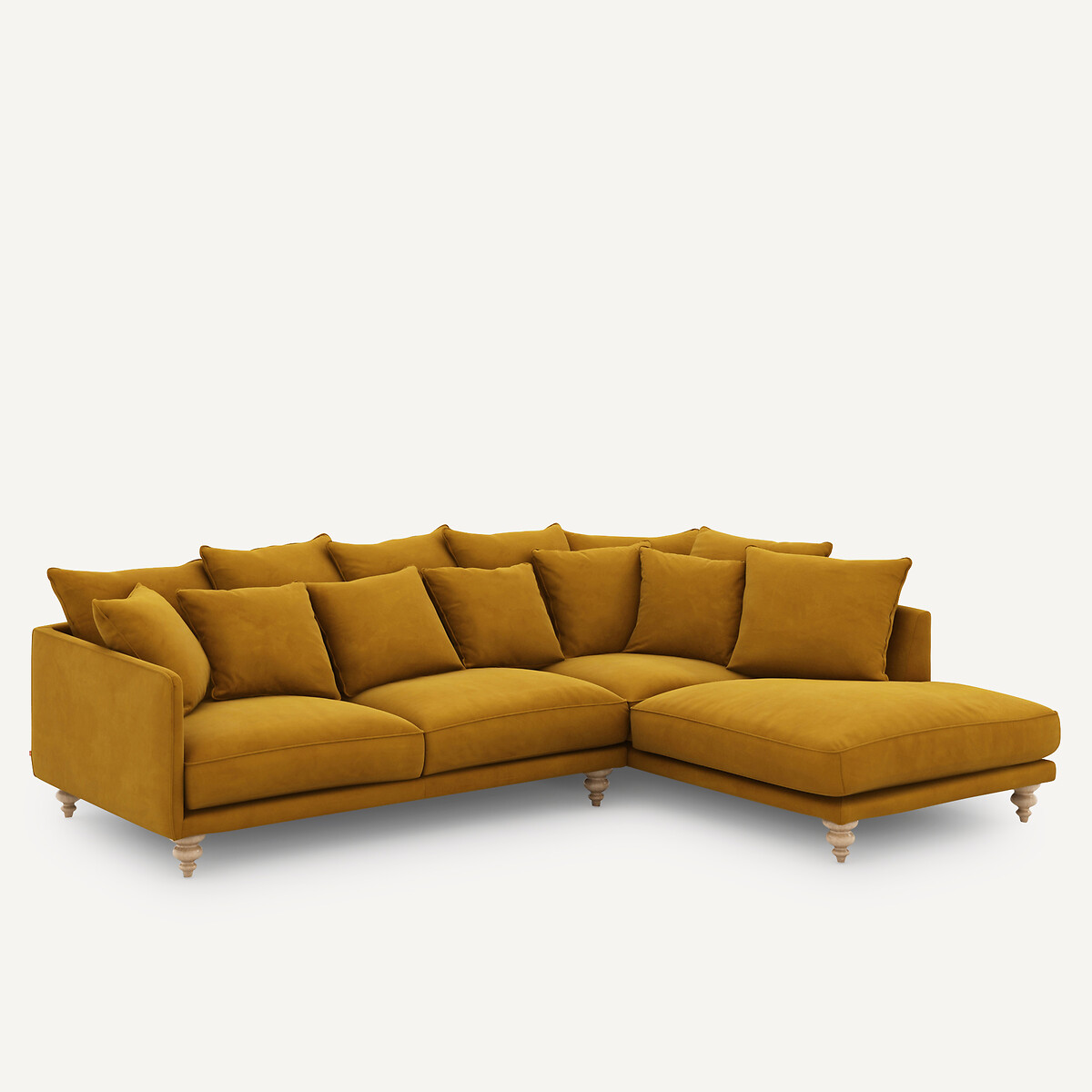 AM.PM<br>Sofá de canto em veludo, Lazare