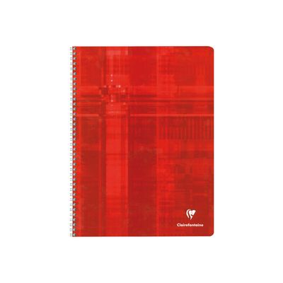 Clairefontaine - Cahier à spirale 24 x 32 cm - 180 pages - grands carreaux (Seyes) - disponible dans différentes couleurs