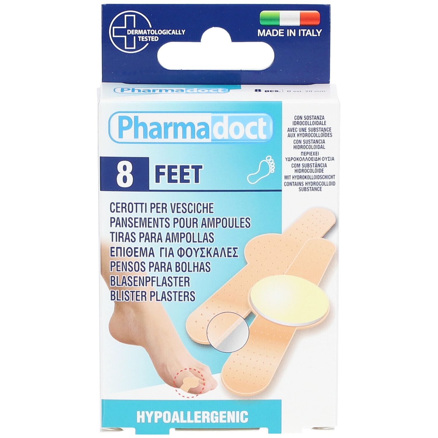 Pharmadoct Feet Blasenpflaster mit Hydrokolloidschicht