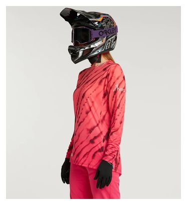 Maillot Manches Longues Femme Dharco Race Val Di Sole Rose/Orange