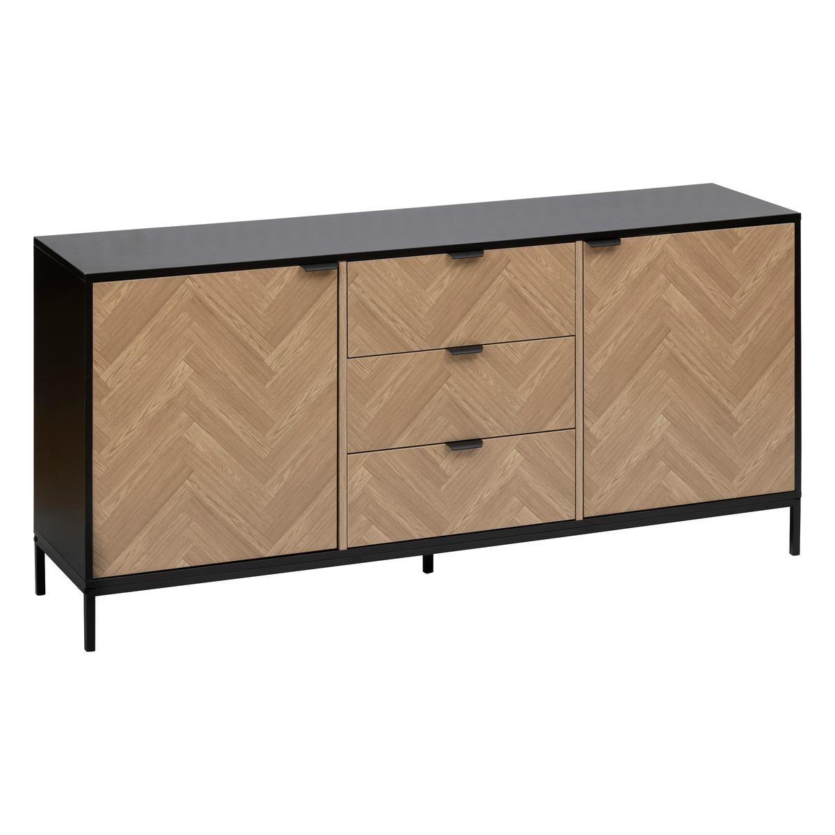 BUFFET CHEVRONS D.160X40X75CM