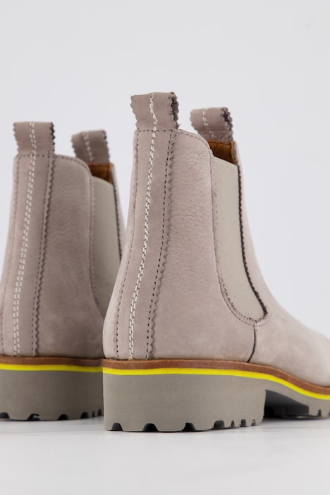 Leder-Chelseaboots, Elastikeinsatz, Streifensohle