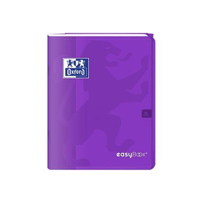 Oxford Easy Book - Cahier polypro 17 x 22 cm - 96 pages - grands carreaux (seyès) - disponible dans différentes couleurs