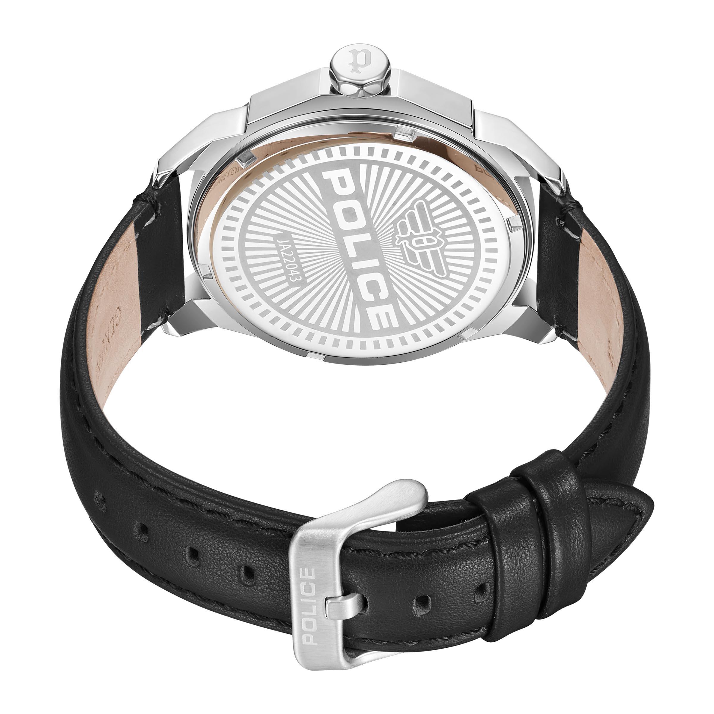 Police Leather Strap Watch Mens