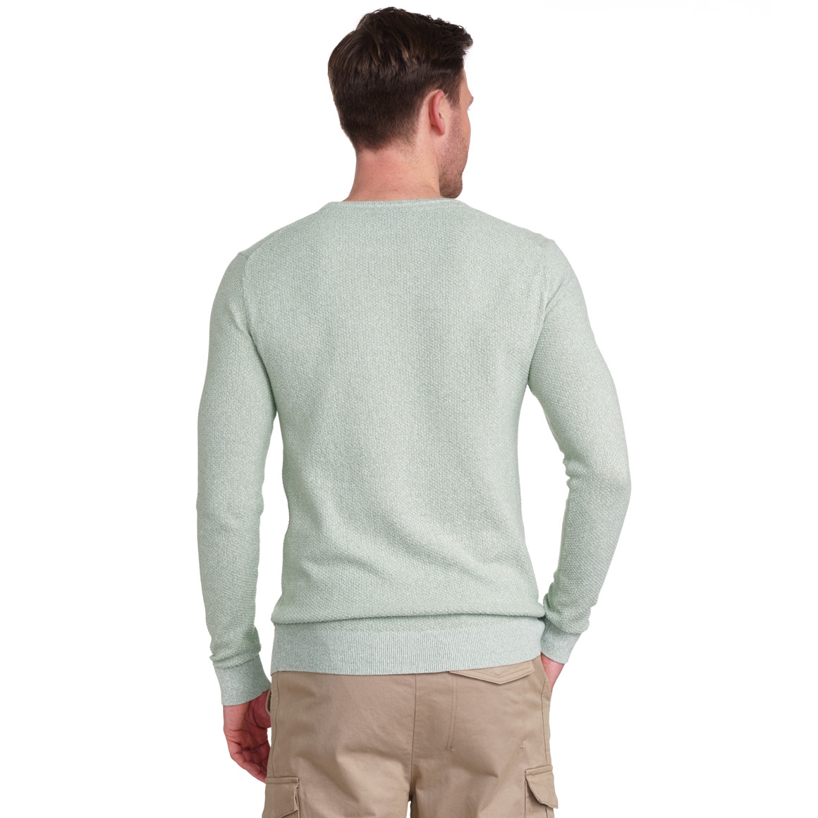VanVaan Denim Herren Pullover meliert helloliv