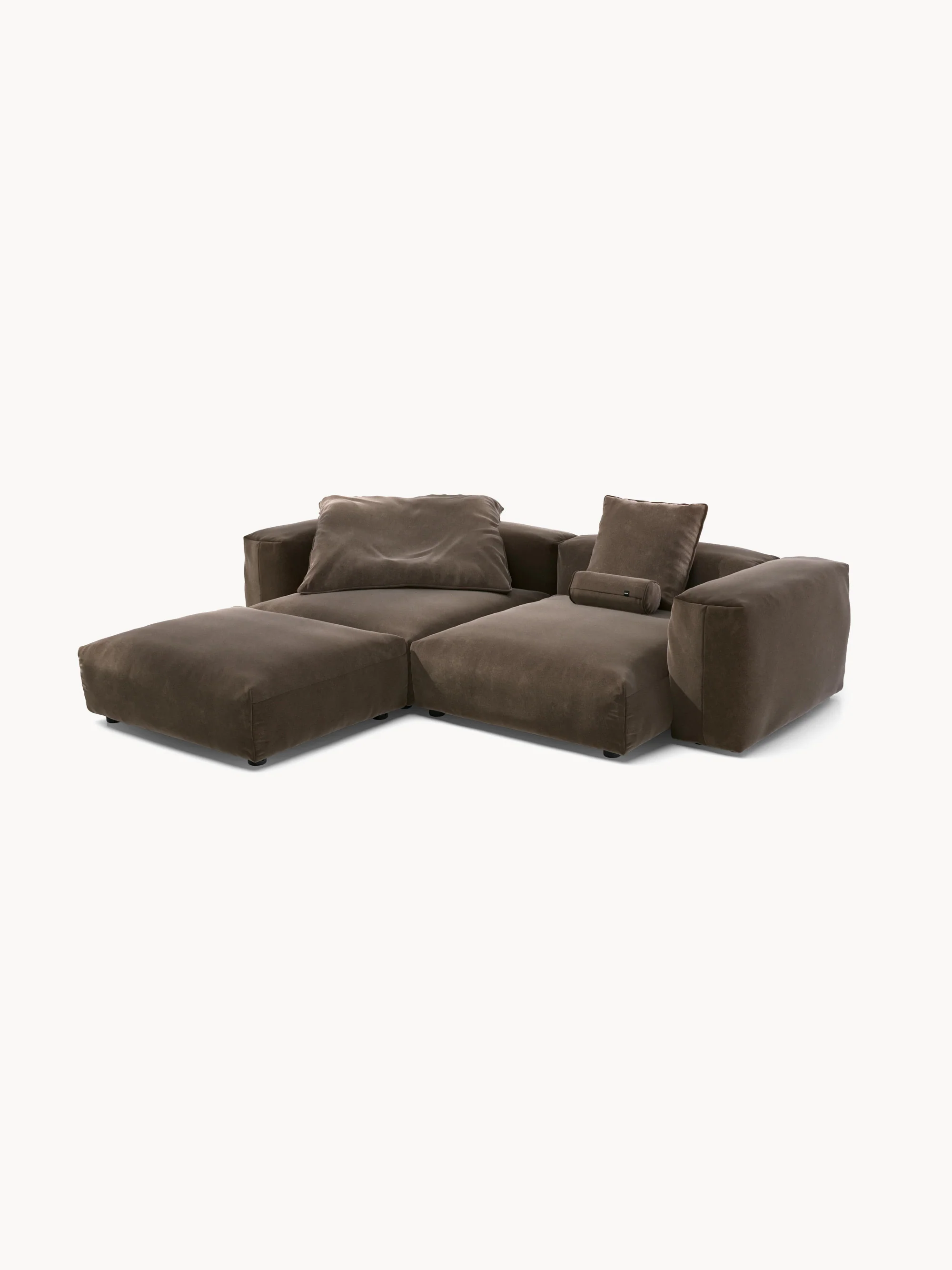 Modulaire hoekbank Vetsak (3-zits) van fluweel