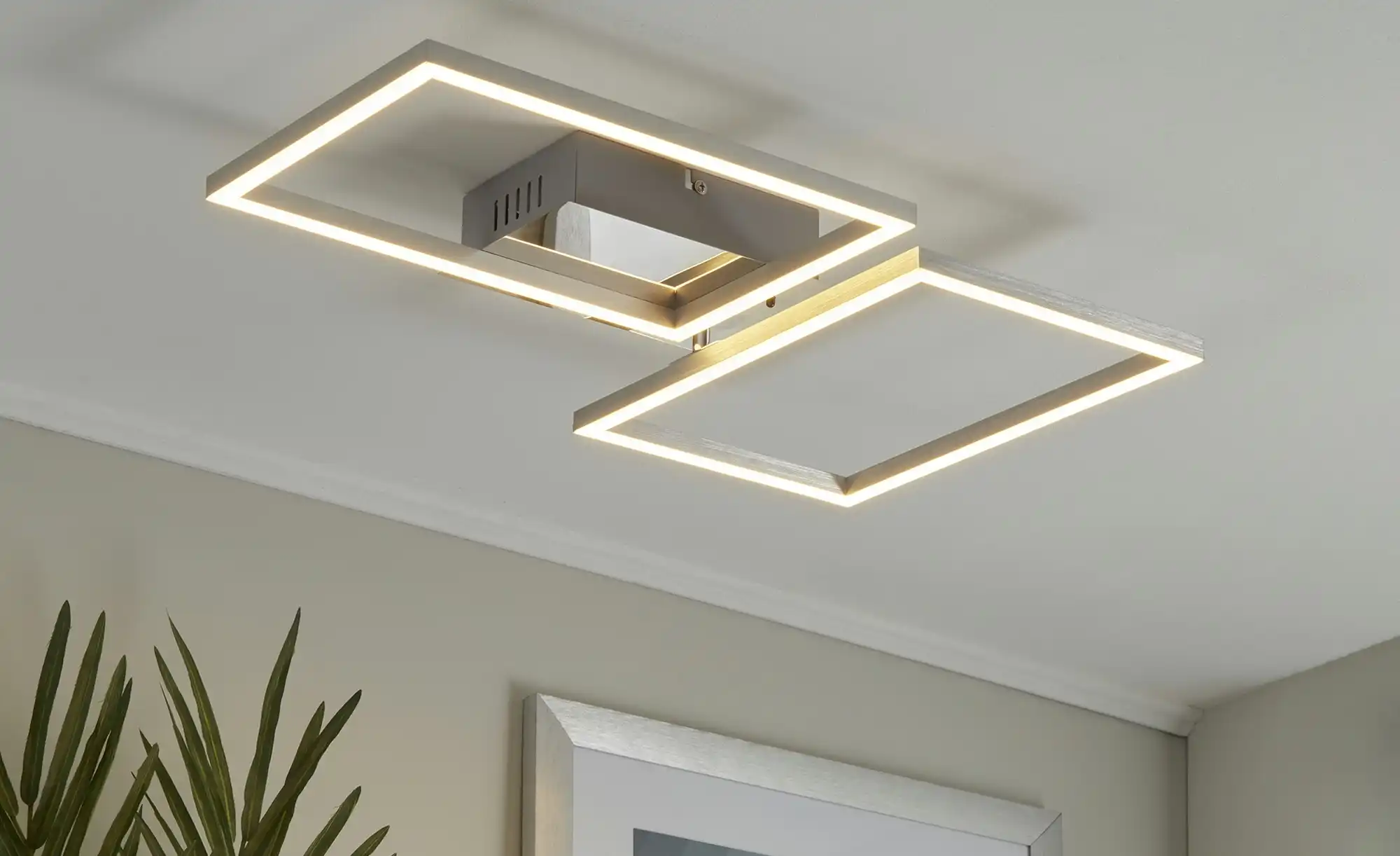 Meisterleuchten LED-Deckenleuchte, 2-flammig chrom mit Fernbedienung