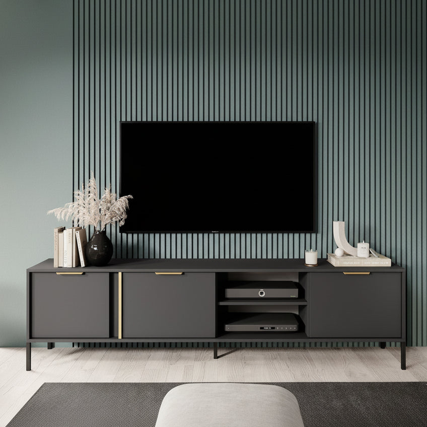 Loren - TV-Meubel - Antraciet - 203 cm