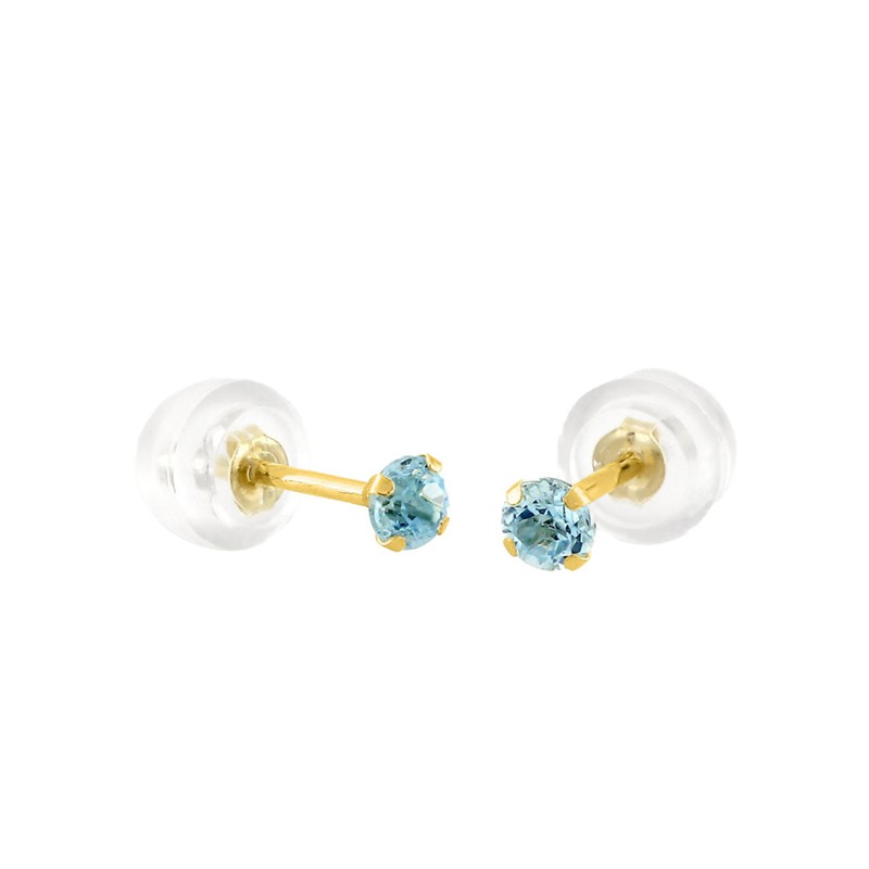 Boucles d'oreilles femme - topaze - Or 9 Carats