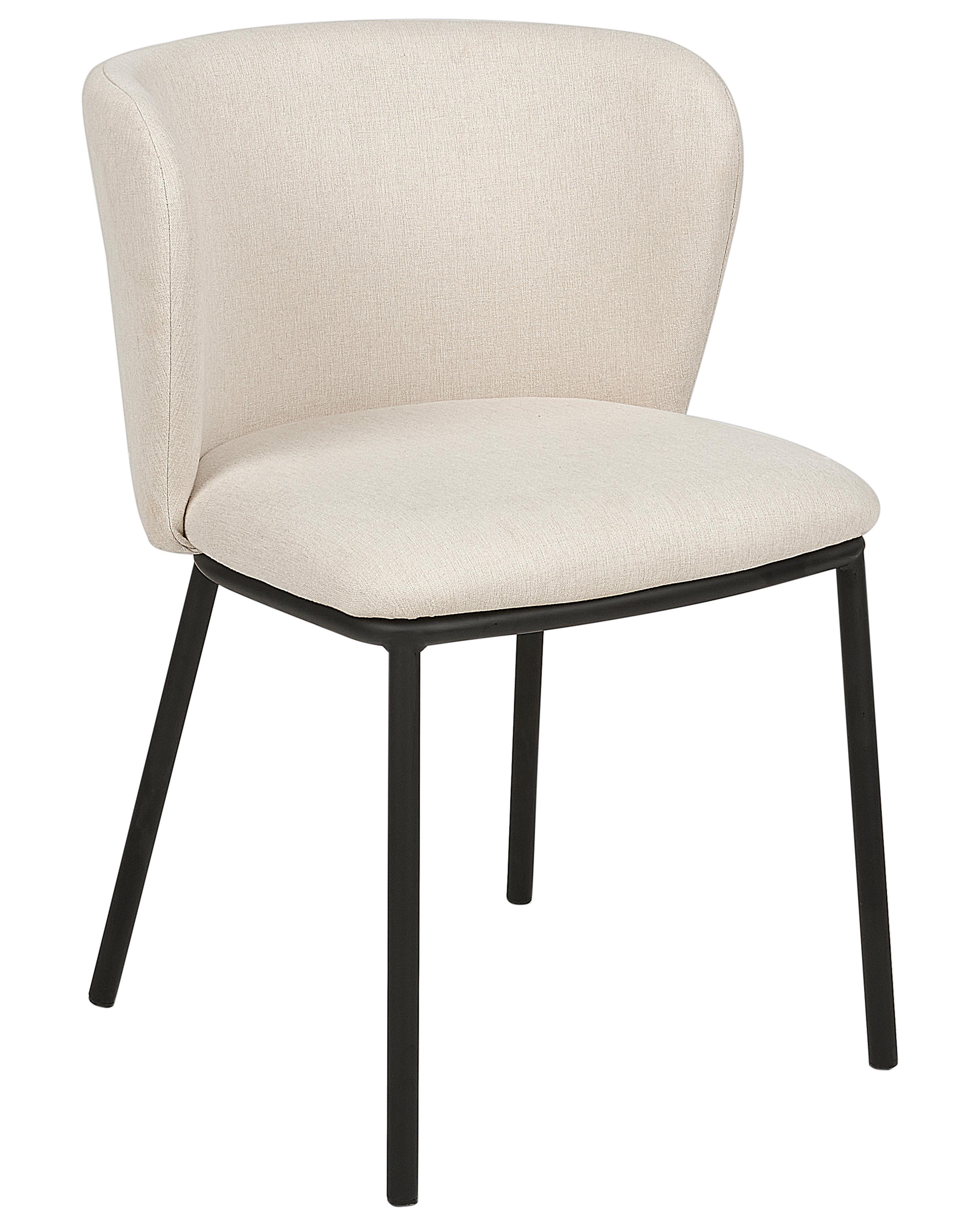 Set van 2 eetkamerstoelen MINA Gebroken wit