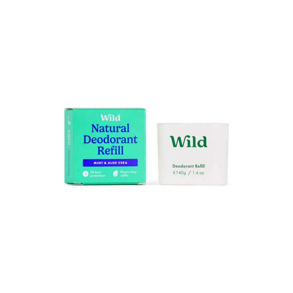 Wild Natural Deodorant Refill Mint & Aloe Vera - 40 g.