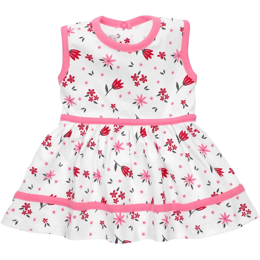 Baby Sweets 3tlg Set Kleid + Strickjacke + Mütze Lieblingsstücke Kleider weiß rosa