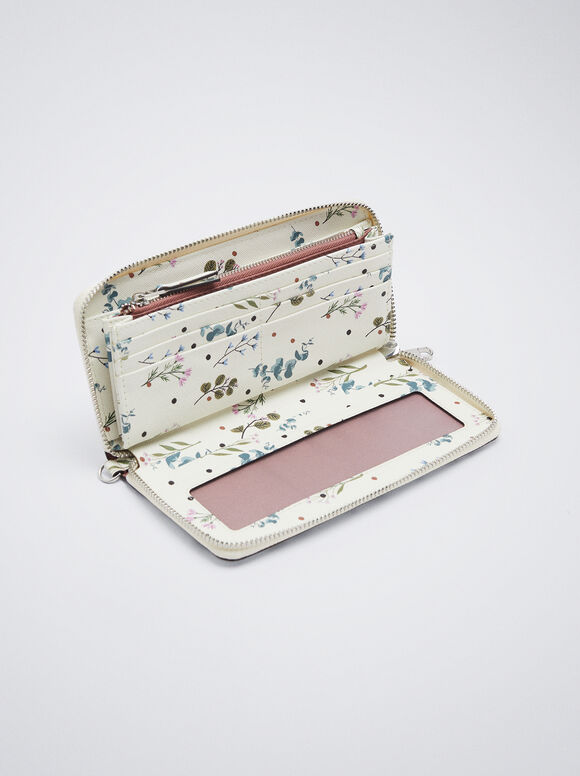 Bolsa com estampa floral - Off-White