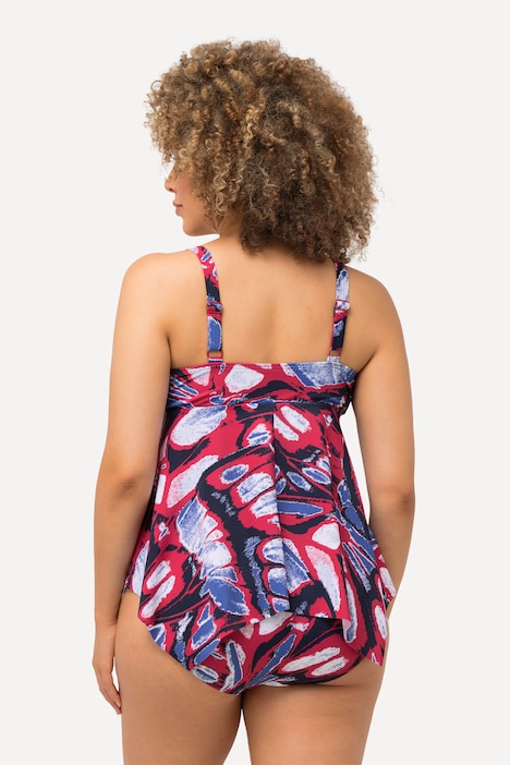Tankini, Schmetterlinge, Softcups, Zipfelsaum, recycelt