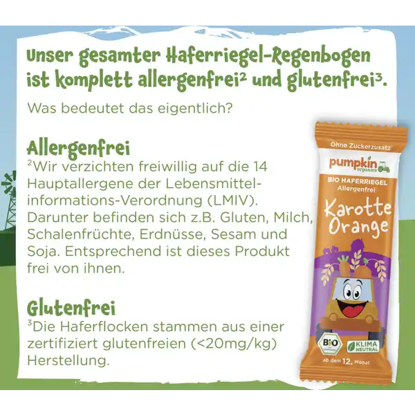 Bio Haferriegel mit Karotte & Orange