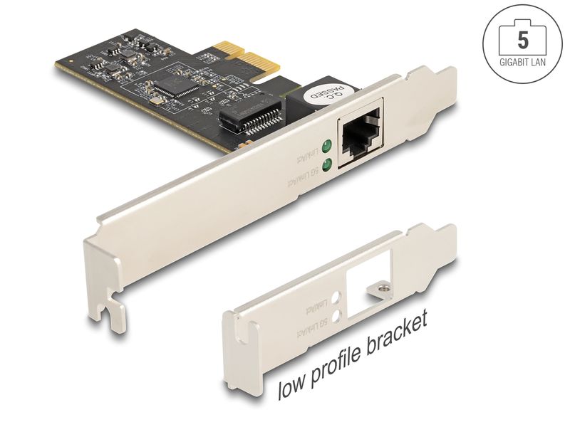 Delock Netzwerkkarte 1x5GE PCI-Express x1 Delock PCI Express x1 Karte zu 1 x RJ45 5 Gigabit LAN RTL8126