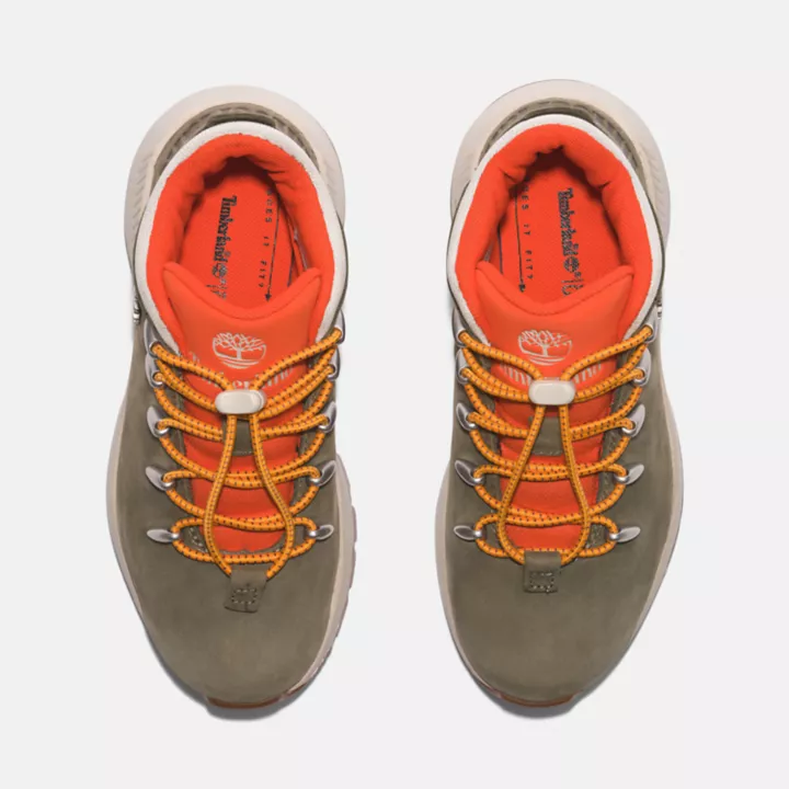 Chaussure de randonnée mi-haute Sprint Trekker pour enfant en vert foncé