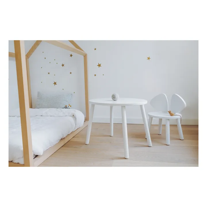 Nofred Chaise en chêne Souris | Blanc