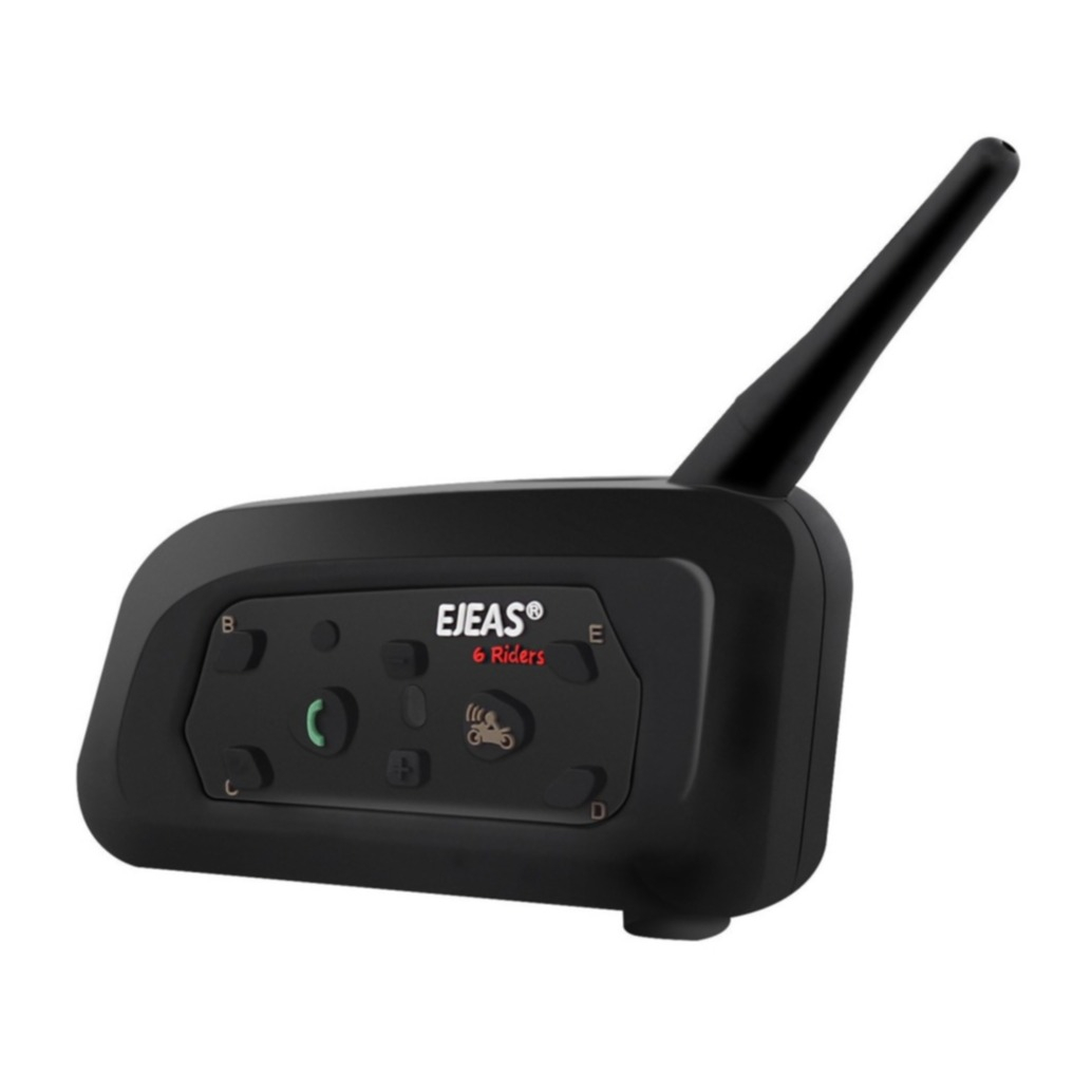 Spritzwasserfestes (IP65) Motorrad Helm Intercom Bluetooth Headset 800m Reichweite (bis zu 6 Benutzer)