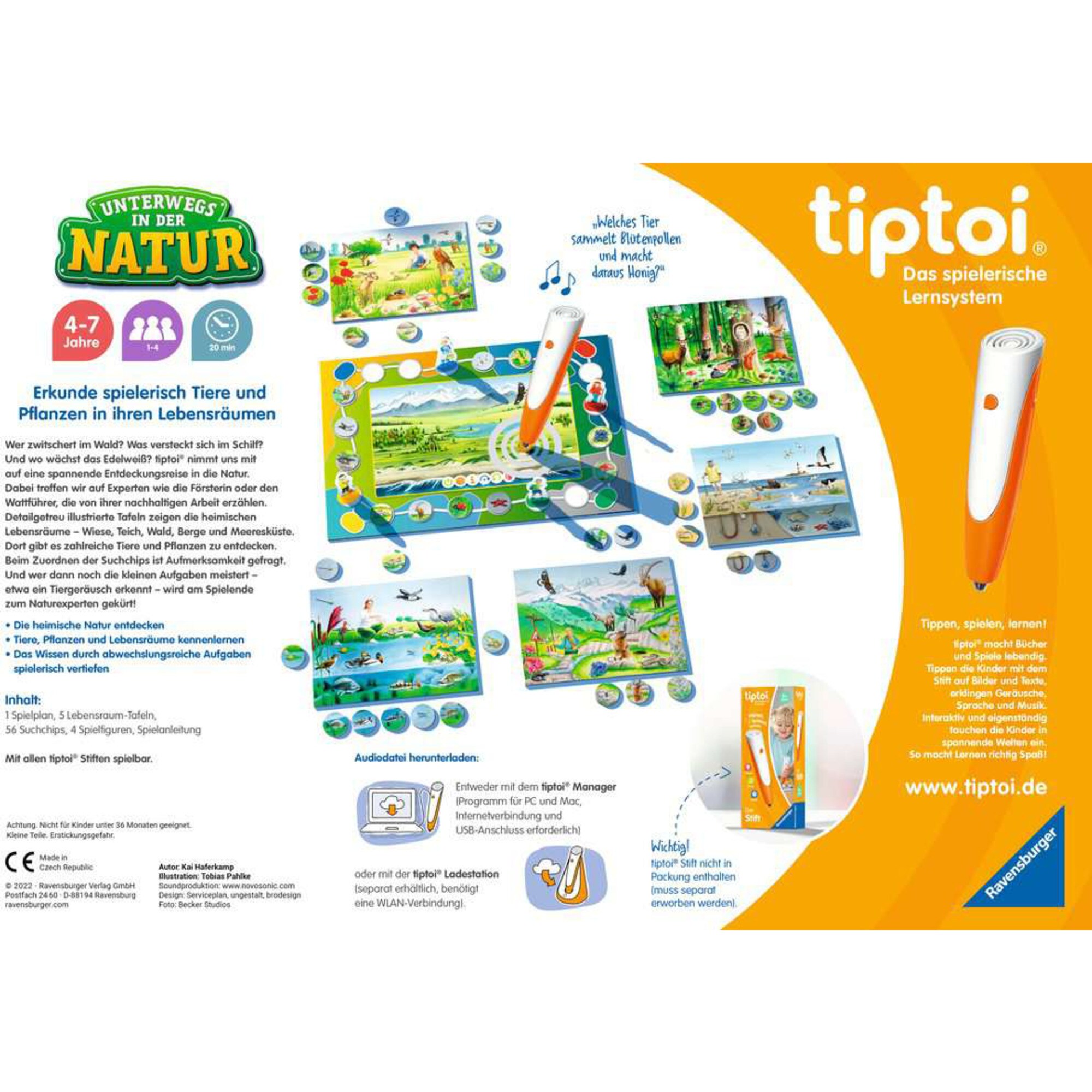 Ravensburger Brettspiel tiptoi Unterwegs in der Natur